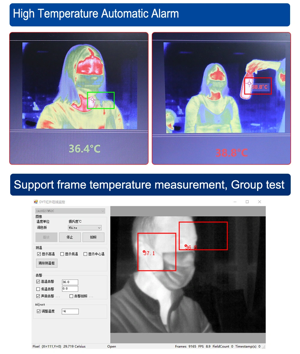 Non Contact Airport Human Body Temperature Scanner Thermal Imaging Camera