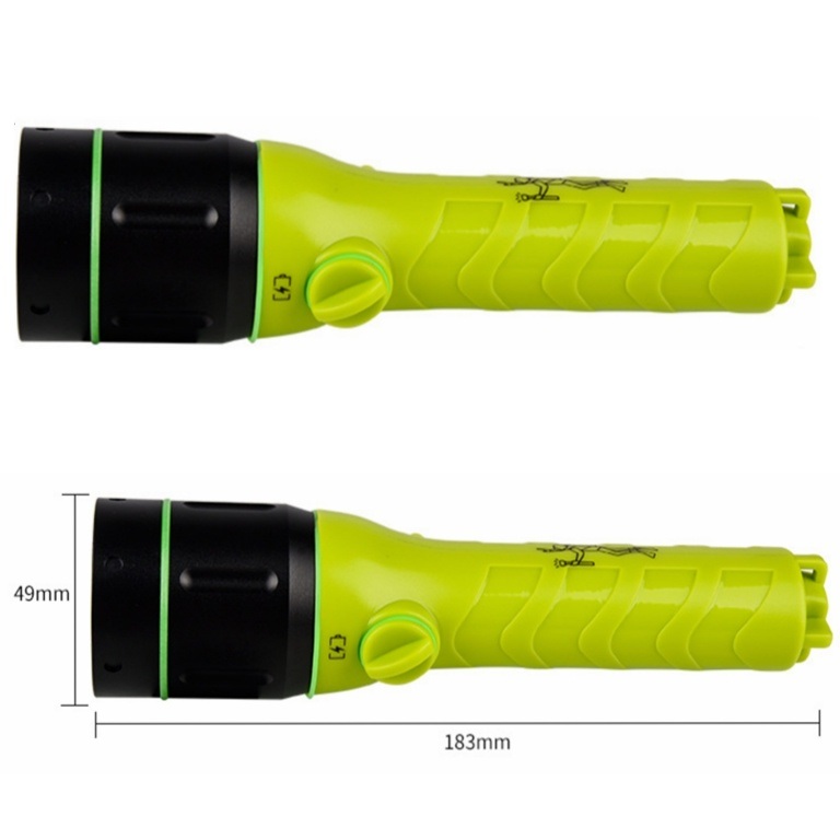 Rechargeable LED Submarine Safety Lights Waterproof Outdoor LED Torch Flashlight
