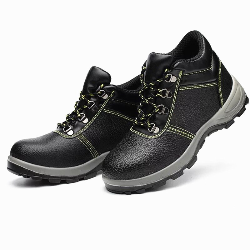 Security Equipment Cow Leather Work Safety Shoes