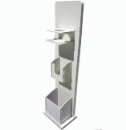 Floor Standing Cardboard Display Stand Sneeze Guard for Airport Check out Point