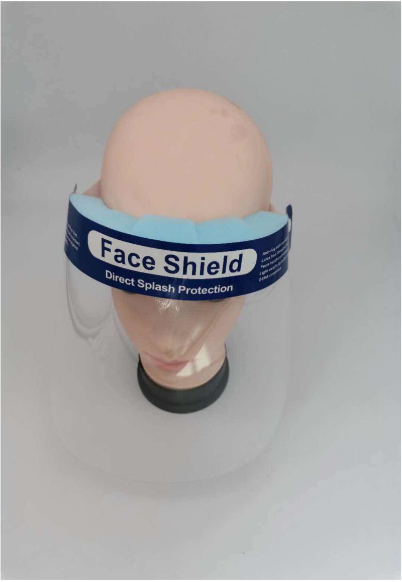 Anti Droplet Anti-Fog Face Shield Personal Protective Equipment in Plastic Material