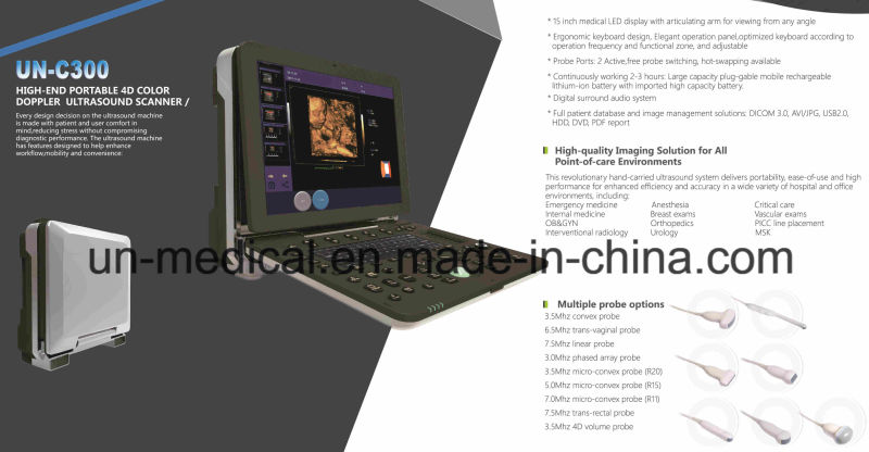 Portable Handheld All Digital Color Doppler Ultrasound System for Human
