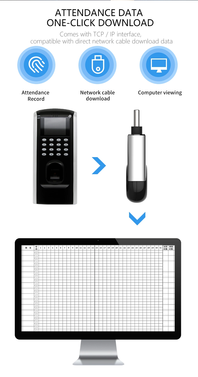 H-7f Smart Security Devices Biometric Access Control System Fingerprint Machine