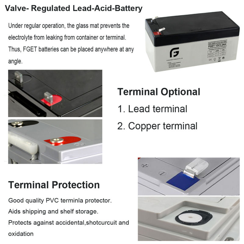 12V2.3ah Lead Acid Rechargeable Storage Battery for Electric Toy Lamp Flashlight