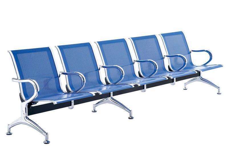 5 Seater Steel Furniture Airport Waiting Chair Public Waiting Bench Seating