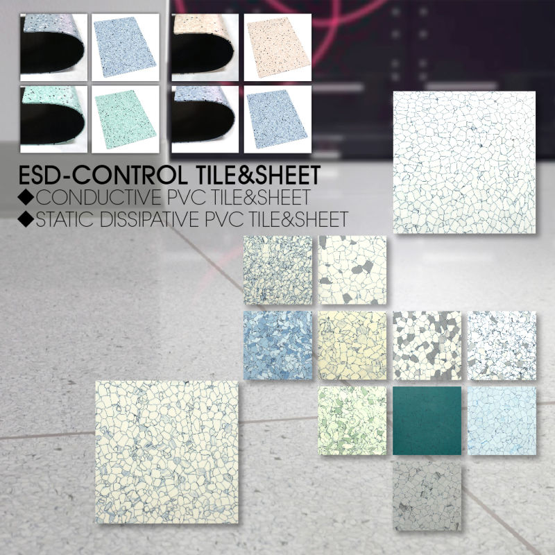 Conductive Vinyl Tiles for ESD Facilities Control Room (PJD909)