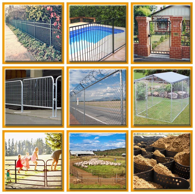 Yellow Powder Coated High Safety Security Crowded Control Barrier Fence