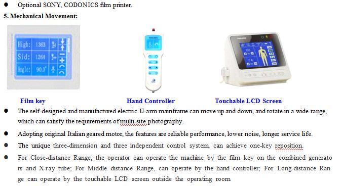 Hospital Medical Mobile X-ray Equipment High-Frequency X-ray Machine Digital Radiography System 50kw OEM
