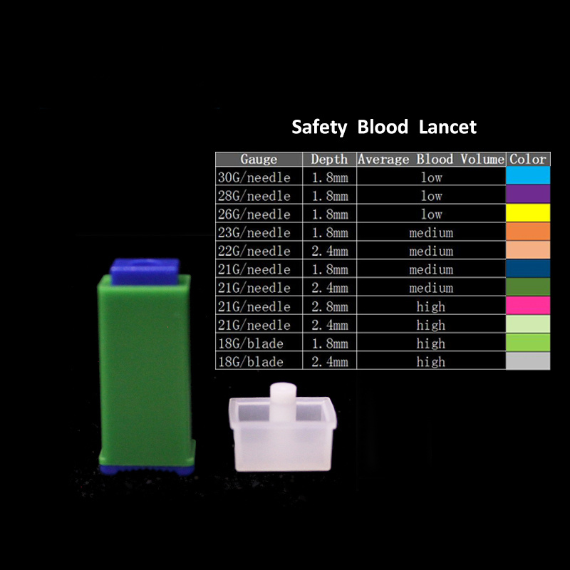 CE Approved Medical Supply Single-Use Devices Safety Pressure Activated Blood Lancet