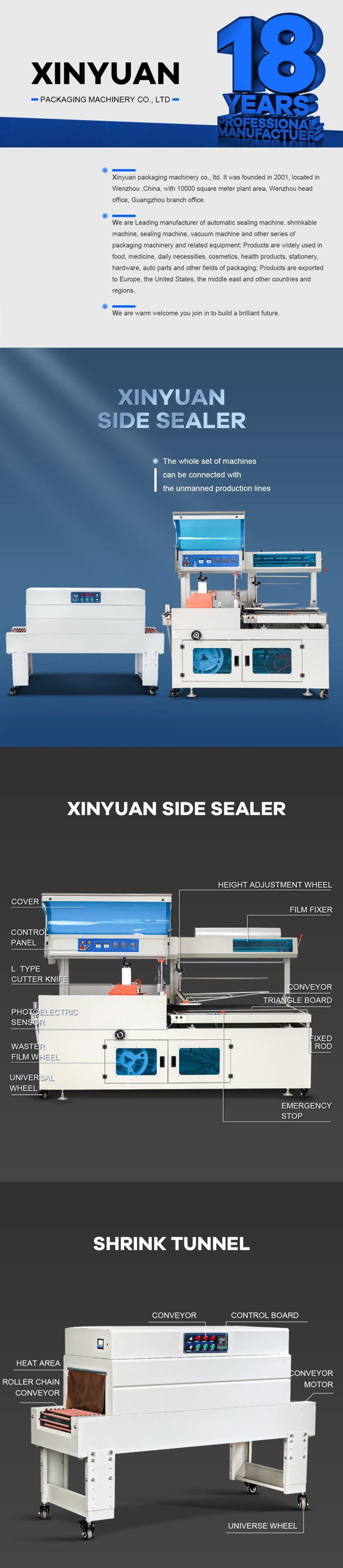 Automatic Shrink Package Machine with L Bar Sealer Package Machine