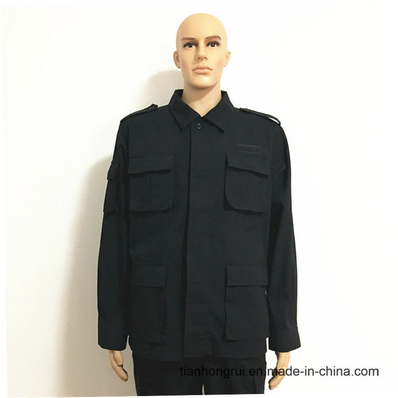 100% Cotton Fr Safety Protection Black Uniform Workwear for Man