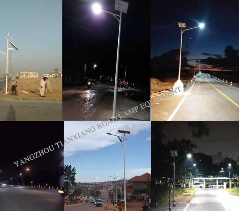 Outdoor Solar LED Street Light Good Quality Price List Double Arms 6m 8m 10m 12m Double Arms