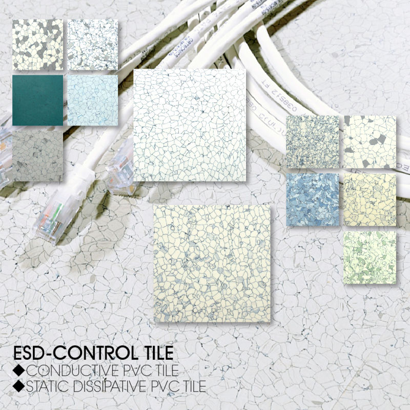 Conductive Vinyl Tiles for ESD Facilities Control Room (PJD909)