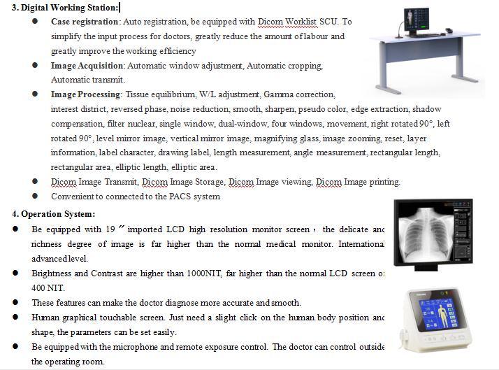 Hospital Medical X-ray Equipment High-Frequency X-ray Machine Digital Radiography System 50kw OEM