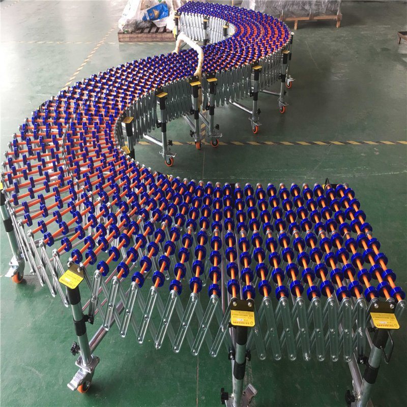 Adjustable Expansion Skate Wheel Roller Conveyer for Package Conveying