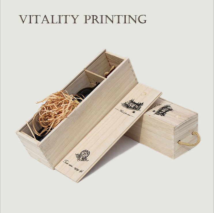 Customize Wood Printing Naturial Wooden Package Box