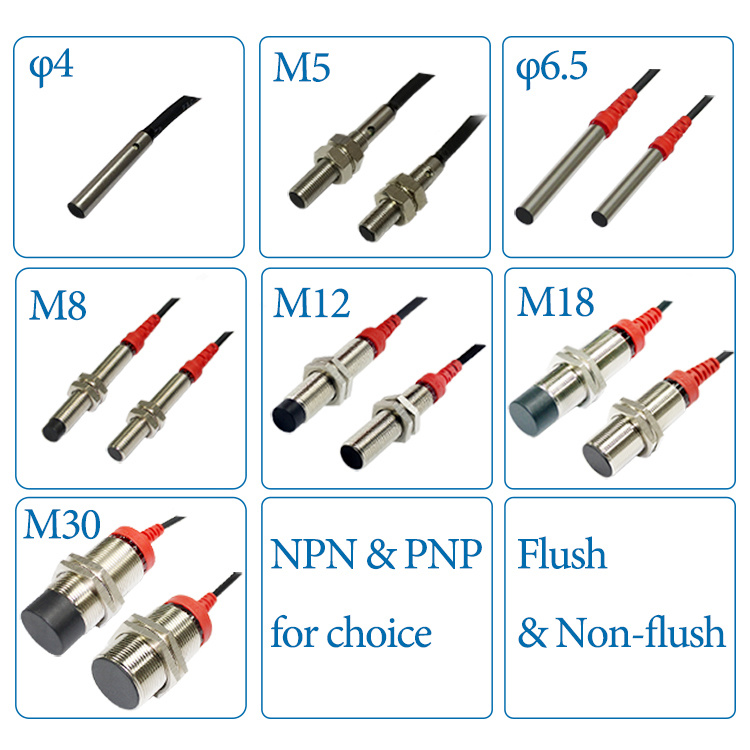 NPN No 4mm Sensing M12 Inductive Sensor 3 Wires