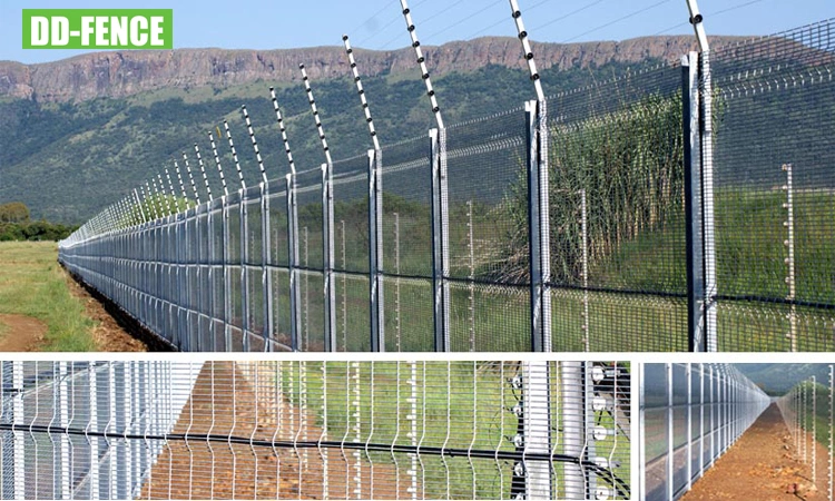 New Design Black Color 358 Security Fence System for Airport Boundary Security