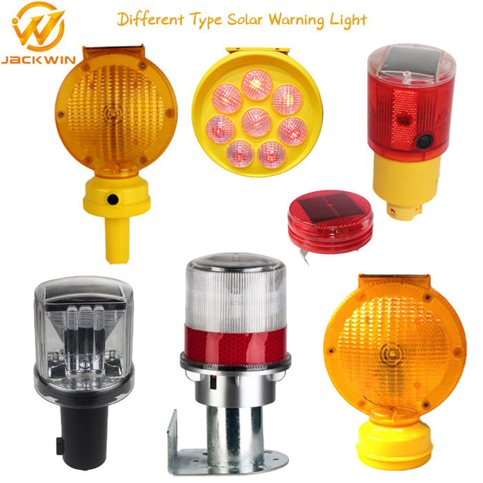 Traffic Safety Yellow Solar LED Airport Beacon Light Screw on Traffic Cone