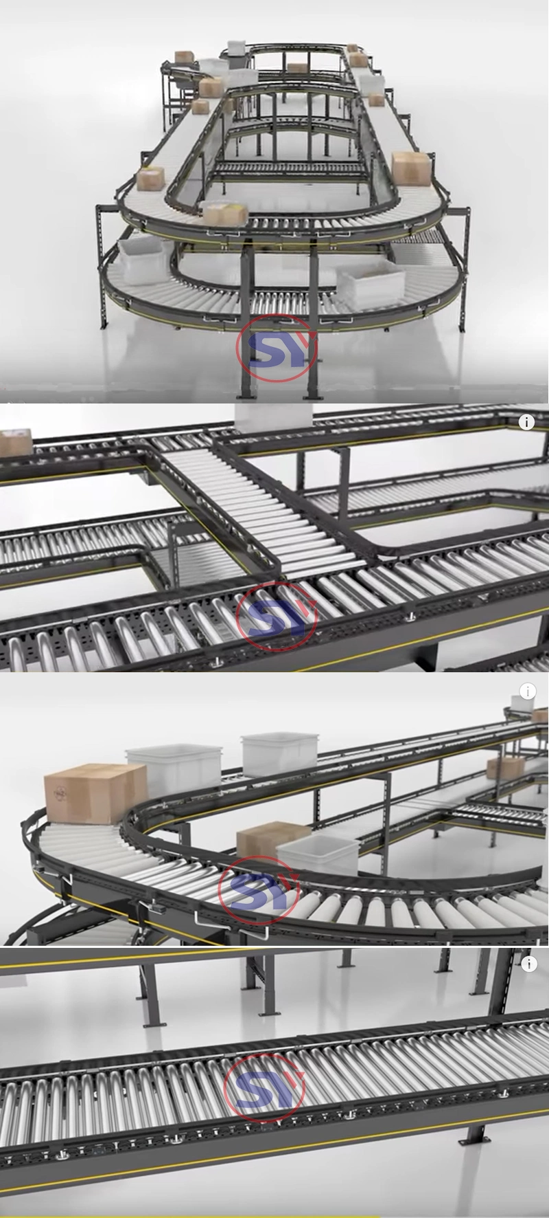 Horizontal Mobility Parcel Sortation Manual Roller Conveyor for Packages