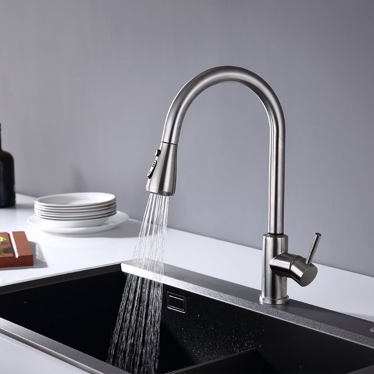 Sensor Kitchen Faucet Brass Pull Down Automatic Sensor Kitchen Sink Mixer