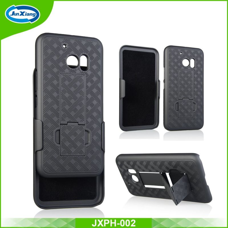 Shell & Holster Combo Case Super Slim Shell Case W/ Built-in Kickstand + Swivel Belt Clip Holster for HTC M10
