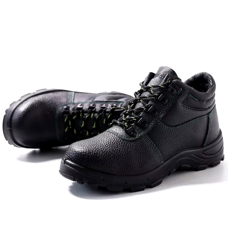 Security Equipment Cow Leather Work Safety Shoes
