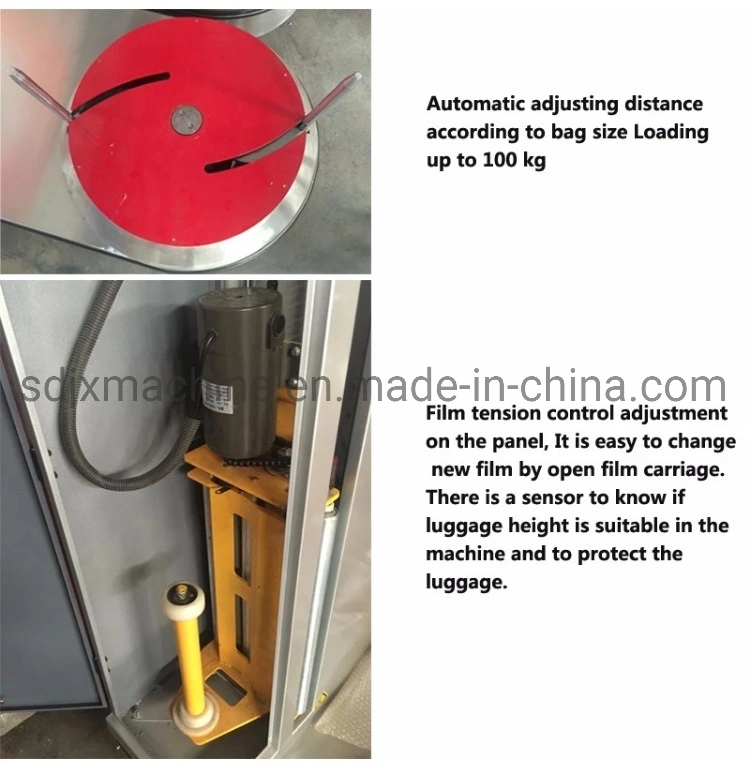 Portable Baggage Wrapping Machine/Wrapper Airport Luggage Wrap Stretch Wrapper for Export