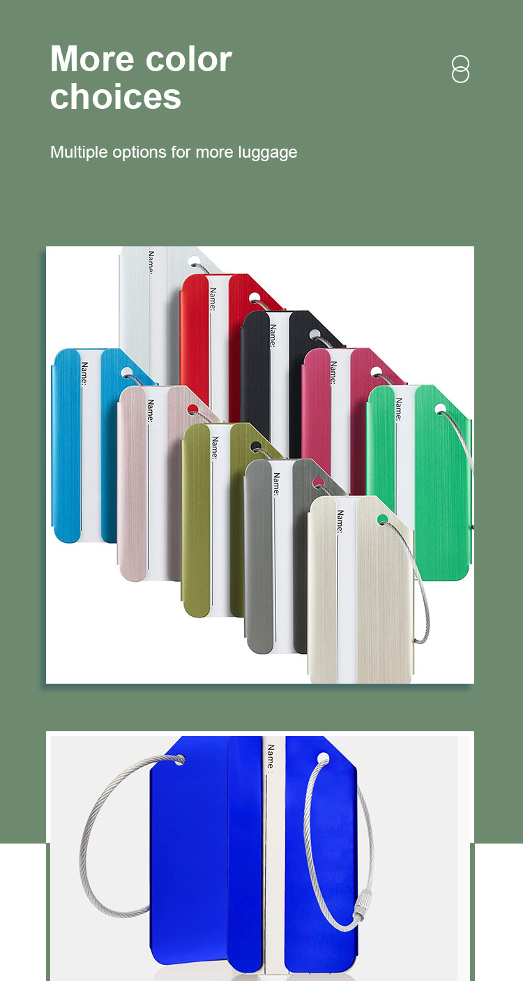 Aluminum Luggage Tag for Luggage Baggage Travel