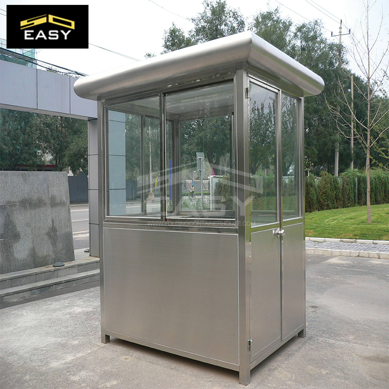 Simple Prefabricated Security Booth Stainless Guard House for Sale
