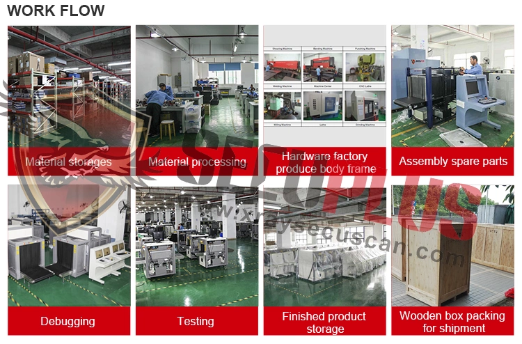 SECUPLUS Baggage Scanning Security X-ray Screening Inspection Detector Machine Cost SPX-6040B