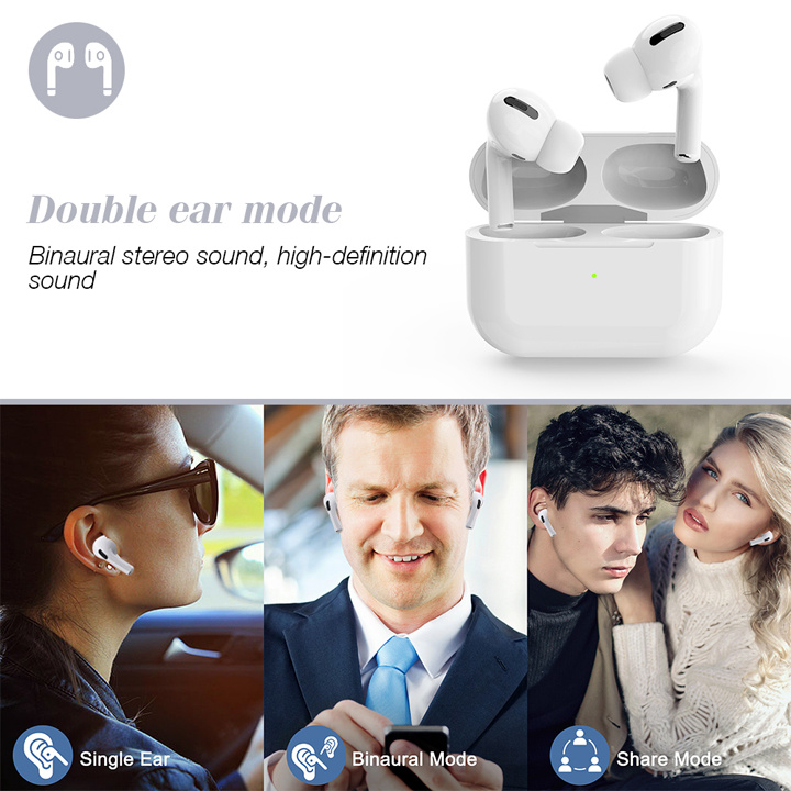 High Definition Sound Music Earbuds in-Ear Detection Sensor Wireless Bluetooth Earphone