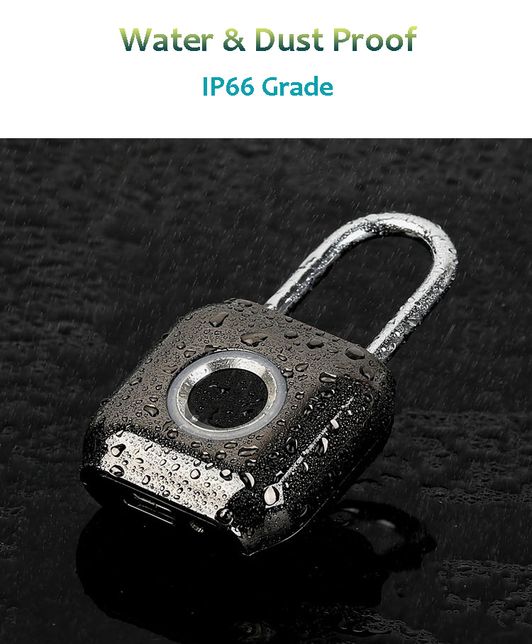 Portable Fingerprint Padlock for Backpack, Luggage for Your Privacy safety