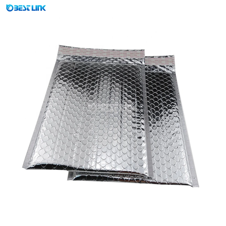 Silver Bubble Mailing Envelopes Custom Size Padded Courier Metallic Bubble Mailers Poly Bubble Bags