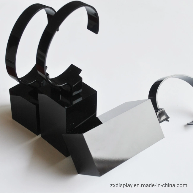 Individual Glossy Black Acrylic Watch Exhibition Display Stand