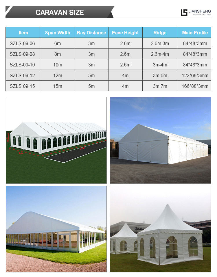 Outdoor White Big Marquee Event Canopy Storage Wedding Party Gazebo Church Tent