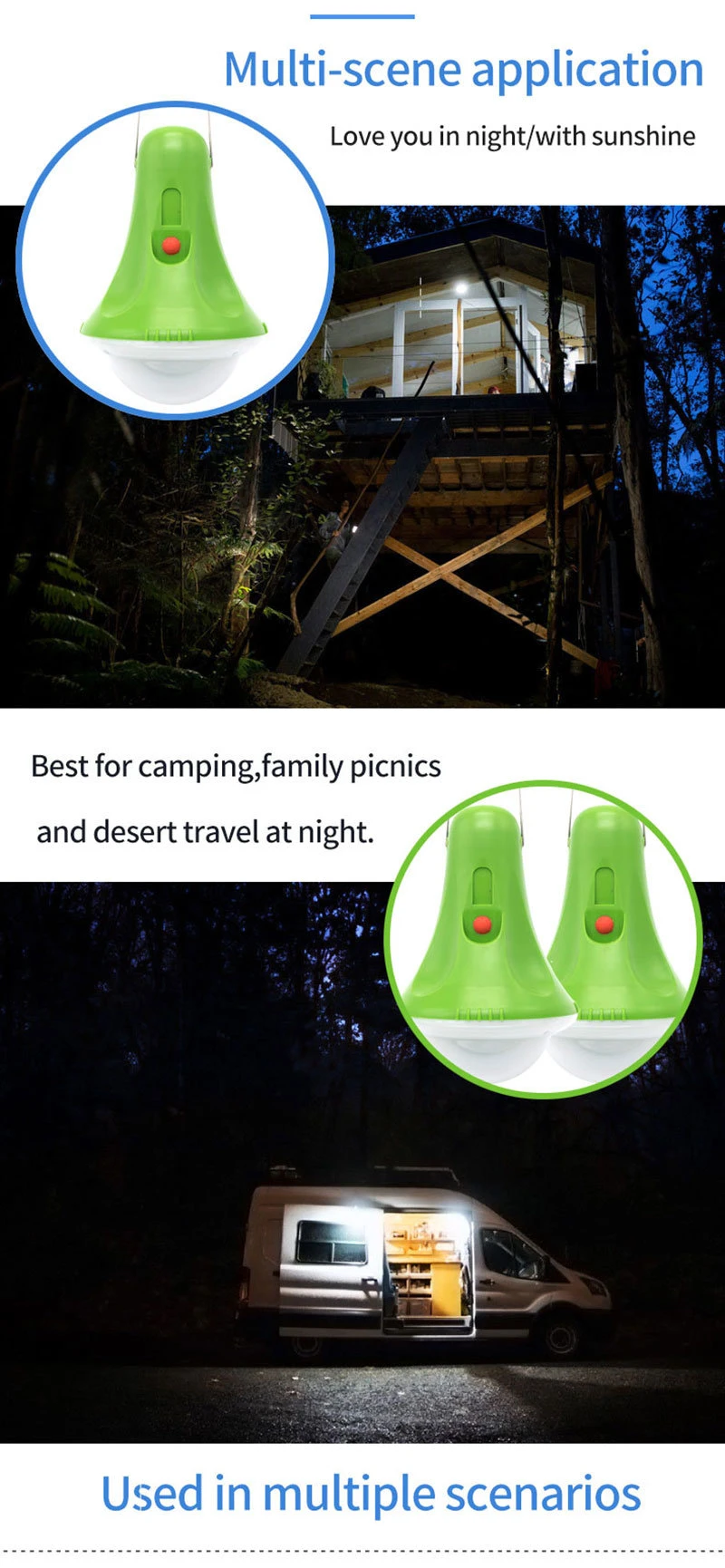 Portable Solar Lamp Home Solar Power System Lights Camping Tent Lighting