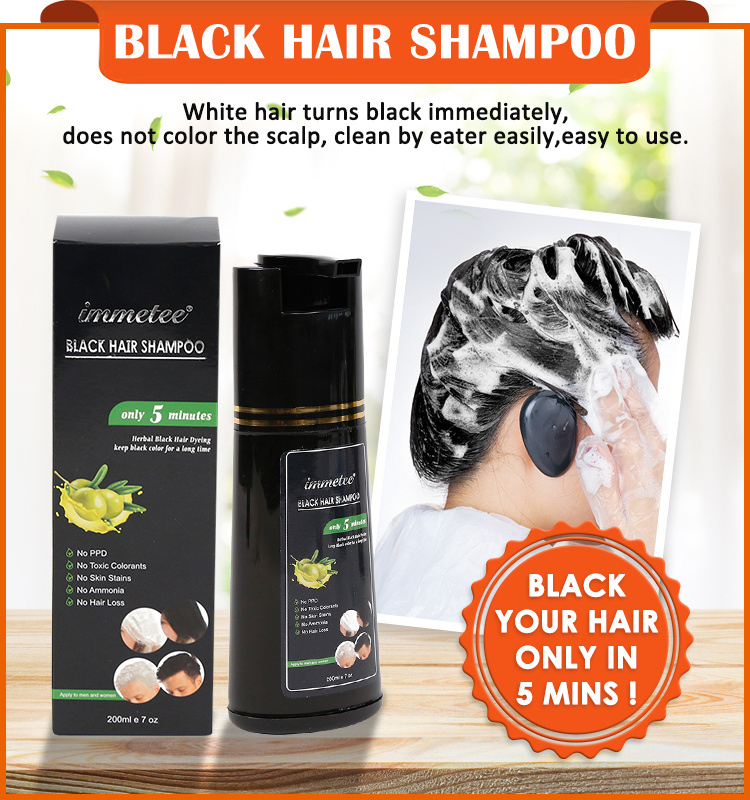 Healthy Black Hair Shampoo Black Hair Dye Shampoo OEM/ODM