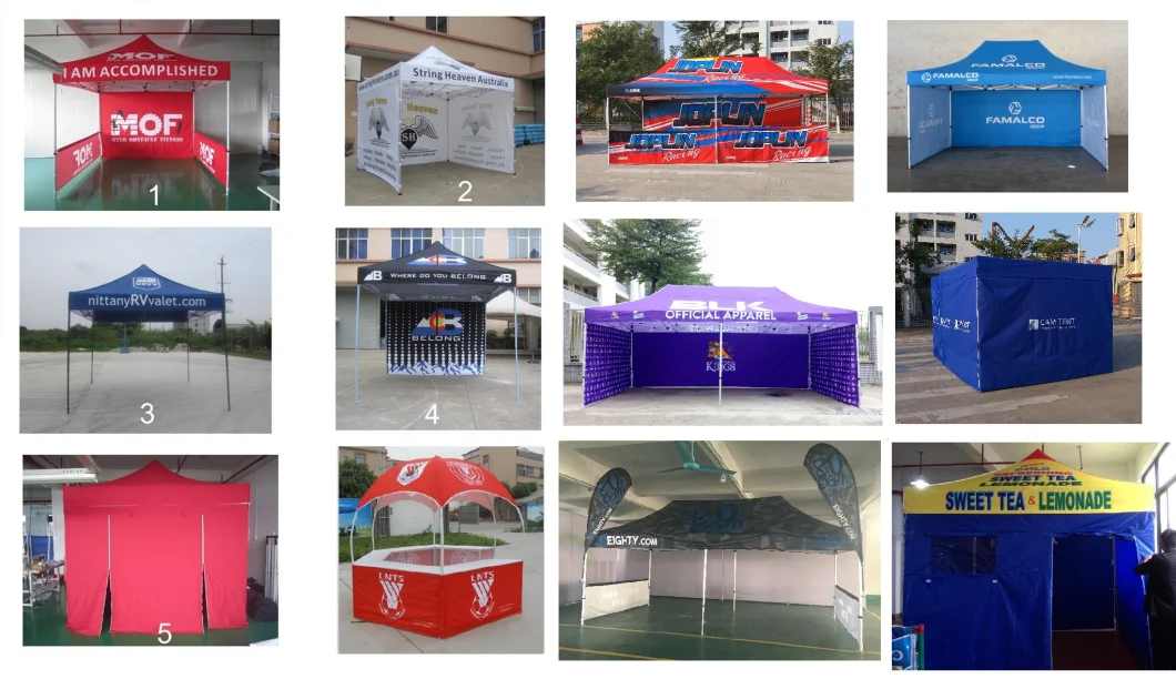 3X3m Printing Easy Pop up Event Tent Camping Tent with Wall