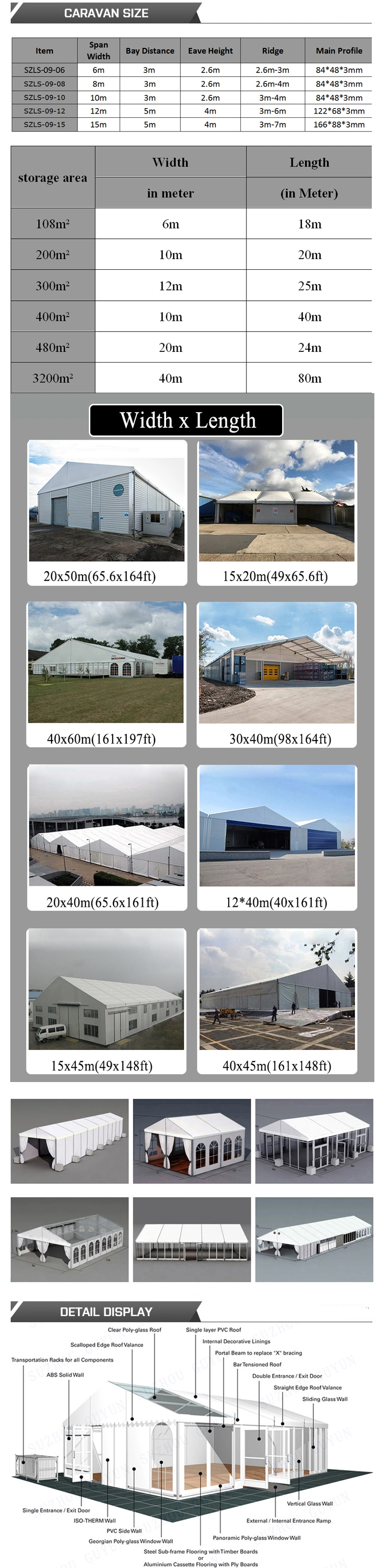 100 People Big Event Tent 15X20m for Garden Party Banquet Party Tent