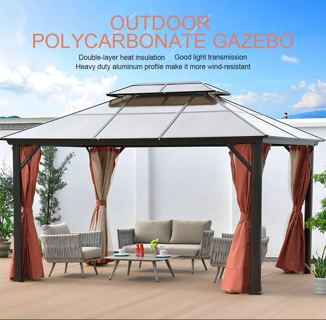 Hardtop Garden Tent Aluminum Canopy Furniture Outdoor Gazebos