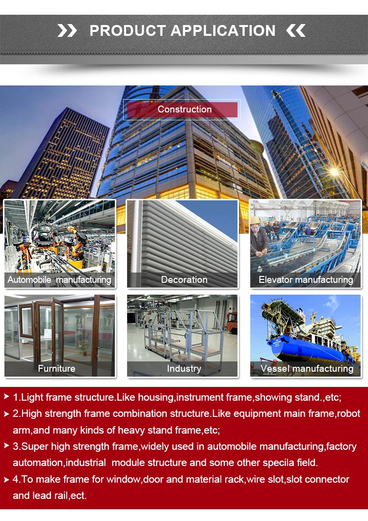 China Top Aluminium Profile Manufacturers Industrial Aluminium Extrusion 6063 Series
