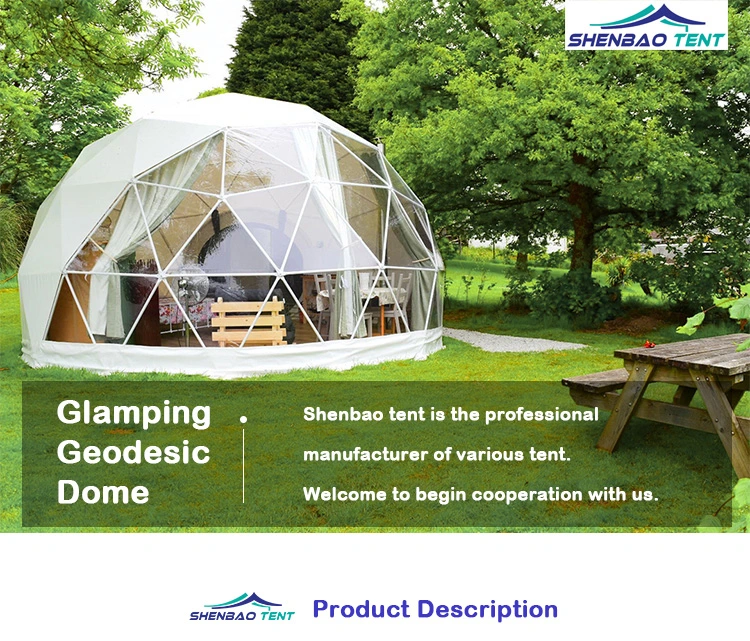 Factory Price Luxury Hotel Camping Prefab Tents Resort Waterproof Glamping Geodesic Dome House Tent