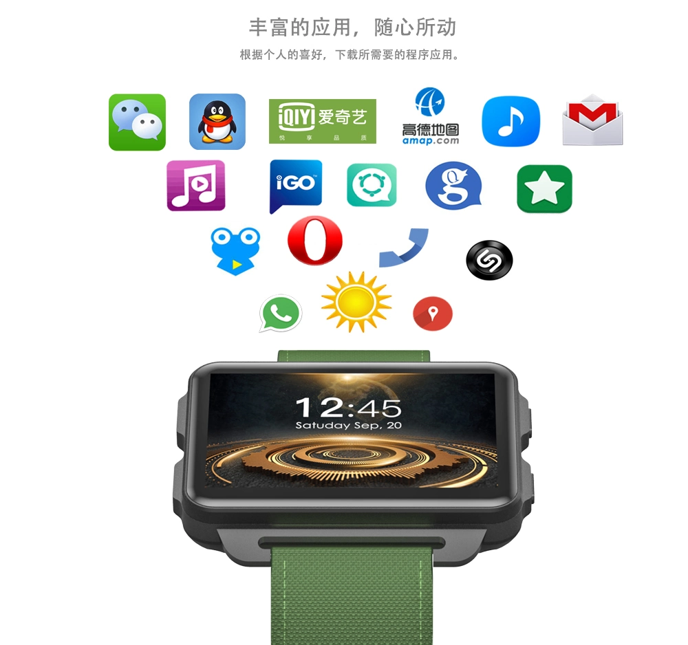 Android Smart Watch Dm99 Long Battery Life 3G Touch Screen Sleep Tracker WiFi Smartwatch
