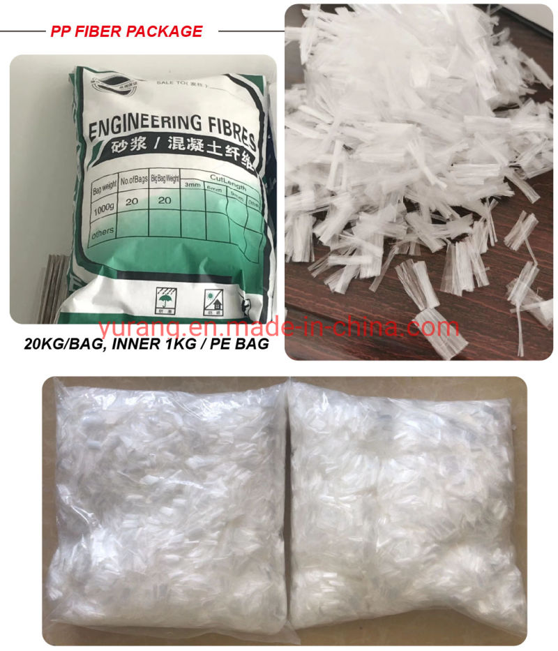 Crack Resistance Additive Polypropylene PP Fiber 3/6/12/18mm for Concrete