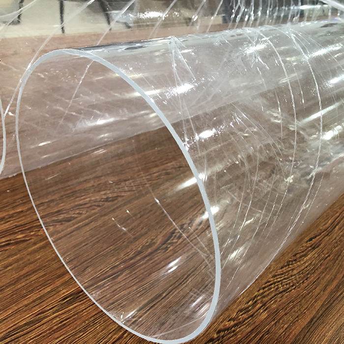 Clear Plexiglass Tube for Lamp Acrylic Cylinder Plexi Glass Tube Acrylic Clear Cylinder with Flange