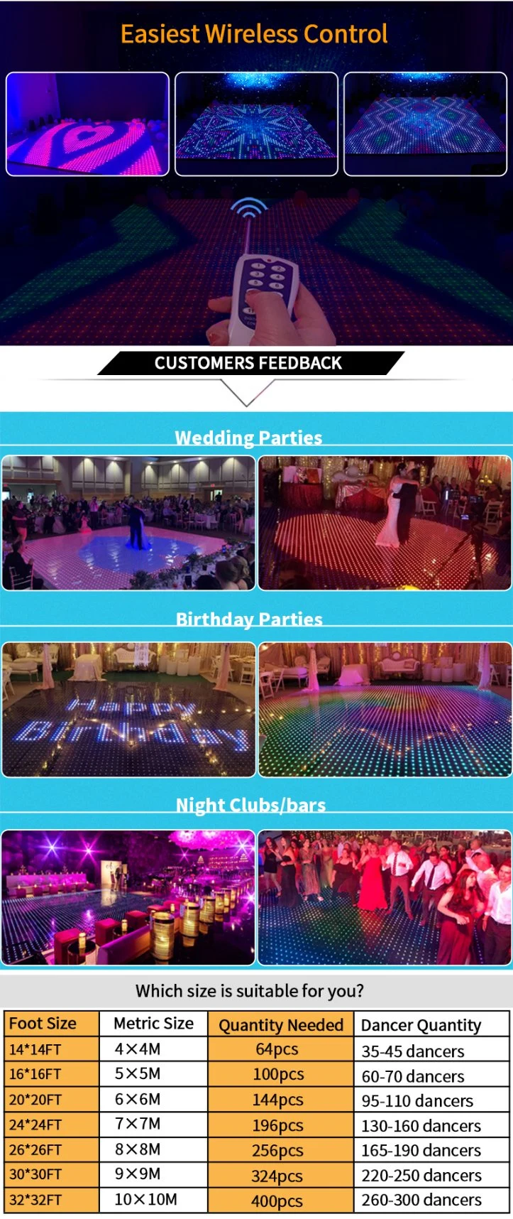 Night Club Stage DJ Lighting Disco Furniture Set LED Pixel Dance Floor Rental