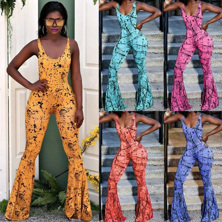 Fashion Casual Women Ladies Jumpsuit Holiday Straps Romper Summer Playsuit Beach Backless Sleeveless Jumpsuit