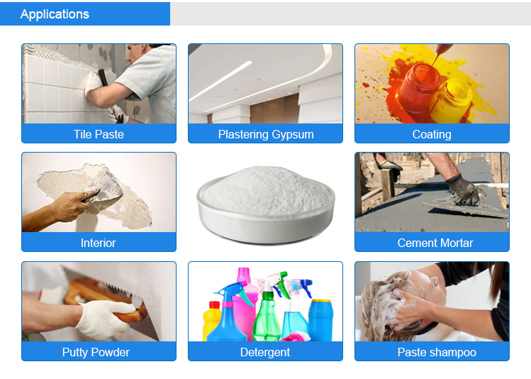 Chemical Auxiliary of Cellulose HPMC for Cement Admixtures Putty Powder Additives