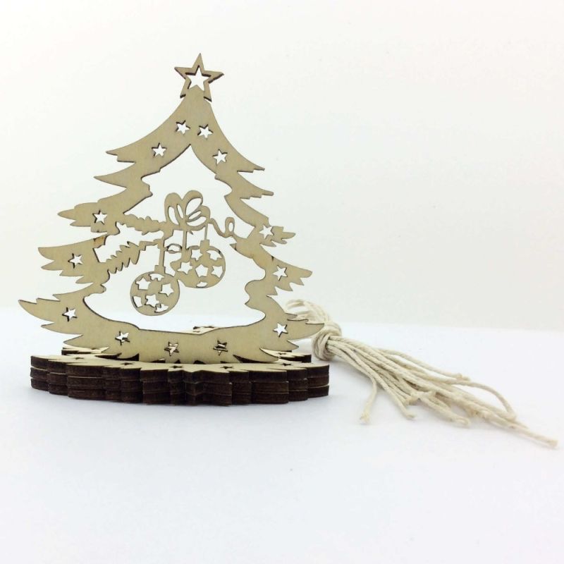 China Suppliers Laser Cut Custom Wooden Wholesale Christmas Ornament Suppliers